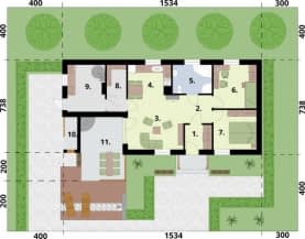 Rzut projektu RIWIERA - Rzut przyziemia