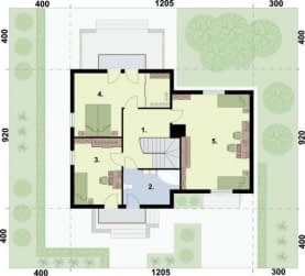 Rzut projektu PALANKA 2 - Rzut poddasza