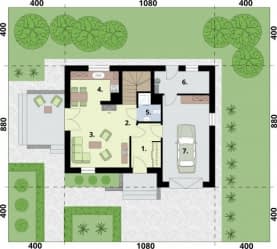 Rzut projektu KATANIA 2 - Rzut przyziemia