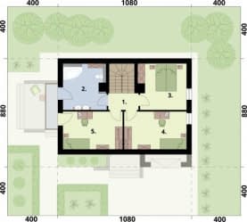 Rzut projektu KATANIA 2 - Rzut poddasza