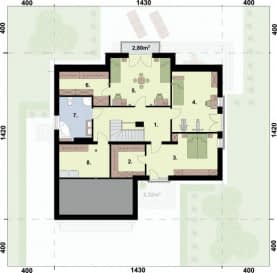 Rzut projektu LIZBONA - Rzut poddasza