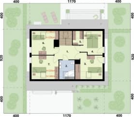 Rzut projektu LAMIA 4 - Rzut poddasza
