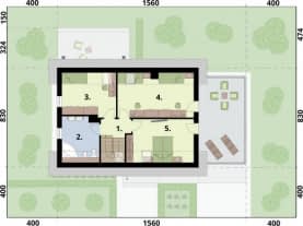 Rzut projektu TRYPOLIS 3 - Rzut poddasza