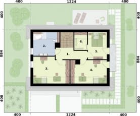 Rzut projektu RIO 2 - Rzut poddasza