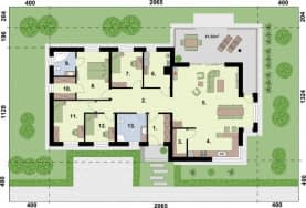 Rzut projektu LAGUNA 2 - Rzut przyziemia