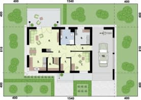 Rzut projektu TRYPOLIS 6 - Rzut przyziemia