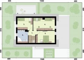 Rzut projektu TRYPOLIS 6 - Rzut poddasza