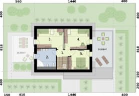 Rzut projektu VELVA 2 - Rzut poddasza