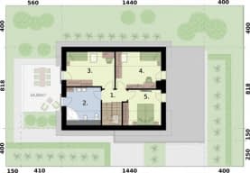 Rzut projektu VELVA 3 - Rzut poddasza