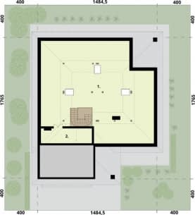 Rzut projektu ALEXANDRIA 4 - Rzut strychu
