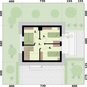 Rzut projektu ORLEAN 7 C dom mieszkalny, całoroczny - Rzut poddasza
