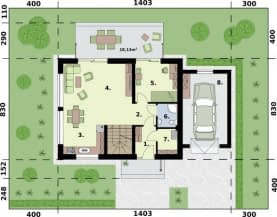 Rzut projektu MONZA OZE - Rzut przyziemia
