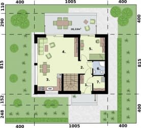 Rzut projektu MONZA 2 OZE - Rzut przyziemia