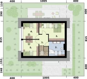Rzut projektu MONZA 2 OZE - Rzut poddasza