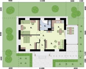 Rzut projektu LUGO 2 - Rzut przyziemia