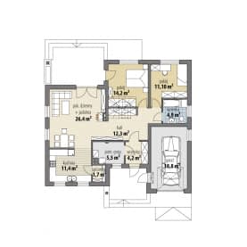 Rzut projektu Agaton II - Parter