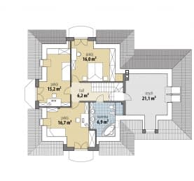 Rzut projektu Artur II - Poddasze