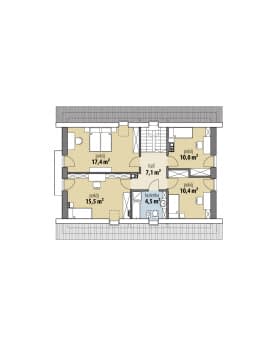 Rzut projektu Atalia - Poddasze