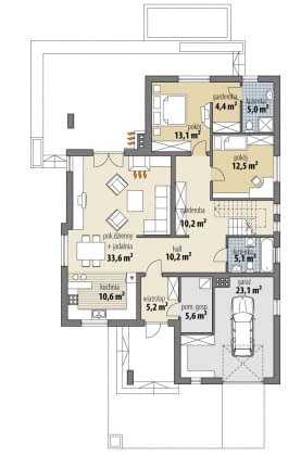 Rzut projektu Atena II Nowa - Parter