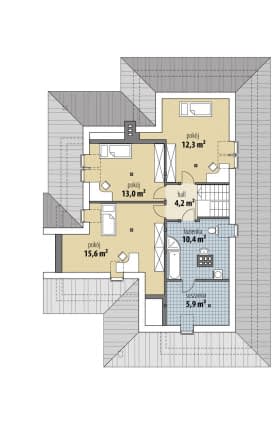Rzut projektu Atena II Nowa - Poddasze