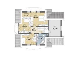 Rzut projektu Atlanta Nowa - Poddasze