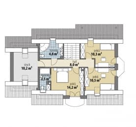 Rzut projektu Atlantyda Mała - Poddasze