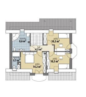 Rzut projektu Atlantyda Mała III - Poddasze