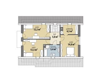 Rzut projektu Dalia Nowa - Poddasze