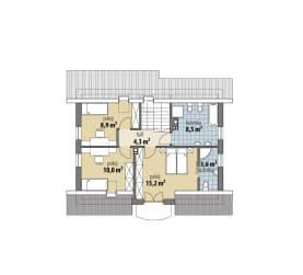 Rzut projektu Dariusz Mały - Poddasze