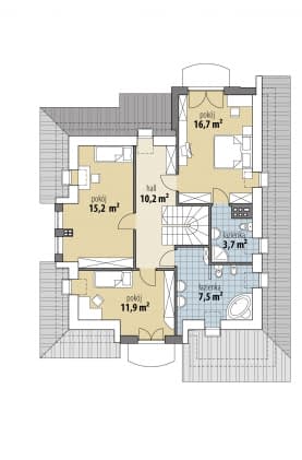 Rzut projektu Emanuela - Poddasze