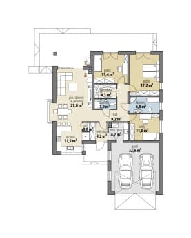 Rzut projektu Fabia V - Parter