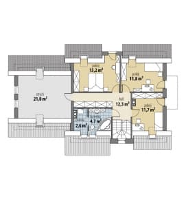 Rzut projektu Fiona V - Poddasze