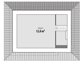 Rzut projektu Garaż G6 - Poddasze