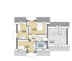 Rzut projektu Gracja Mała II - Poddasze