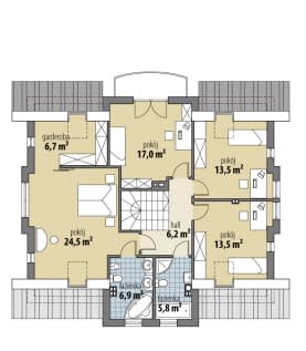 Rzut projektu Halimede - Poddasze