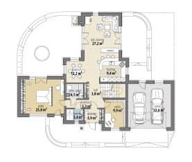 Rzut projektu Helena - Parter