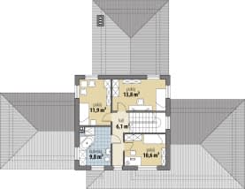 Rzut projektu Helena - Piętro