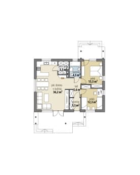 Rzut projektu Julian - Parter