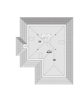 Rzut projektu Julita II - Poddasze