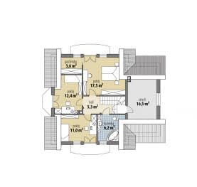 Rzut projektu Juliusz Nowy - Poddasze