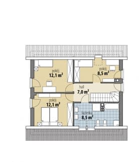 Rzut projektu Kasjusz - Poddasze