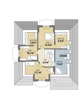 Rzut projektu Libra - Poddasze