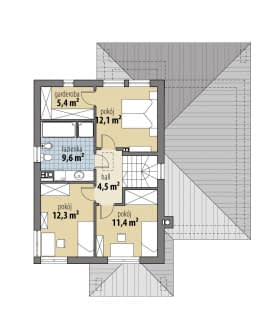 Rzut projektu Memfis - Piętro