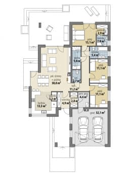 Rzut projektu Miriam II - Parter