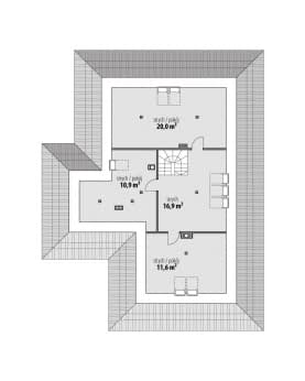 Rzut projektu Miriam V - Poddasze