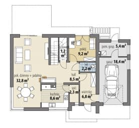 Rzut projektu Nikola - Parter