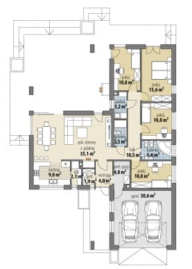 Rzut projektu Oceania II - Parter