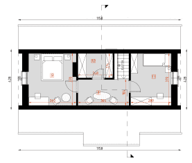 Rzut projektu D155 - Danusia WT2021 - Poddasze