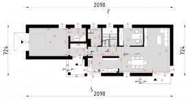 Rzut projektu D44 - Joanna WT2021 - Parter