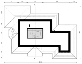 Rzut projektu D172 - Zbigniew z garażem WT2021 - Poddasze